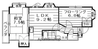 メゾン・ド・ユリカ【202号室】の間取り
