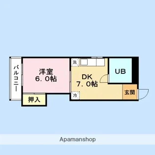 アーバン西新南【205号室】の間取り