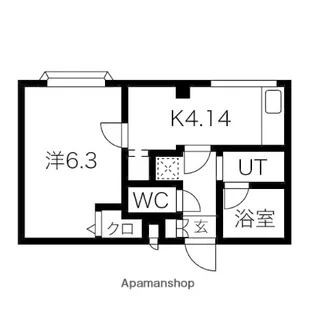 Aビル№2【407号室】の間取り