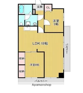 ST百道スイーツ【501号室】の間取り