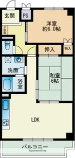レポーゼ西新【202号室】の間取り