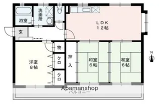ジュネス南庄【301号室】の間取り