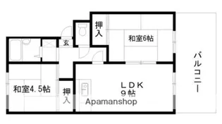 コーポ花【202号室】の間取り