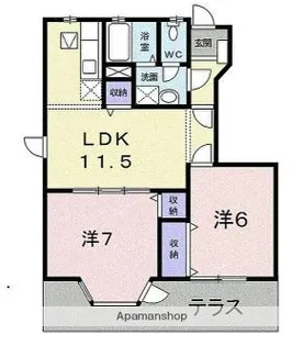 メゾン・ド・サイレンスC【1階】の間取り