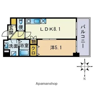 愛宕ガーデンリュクス【702号室】の間取り