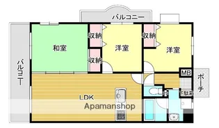 エミネント西新【4階】の間取り