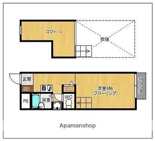 イノセント歯科大前【108号室】の間取り