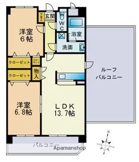 ヴェランティーヌ石丸【7階】の間取り