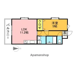 グランフォーレ西新【701号室】の間取り