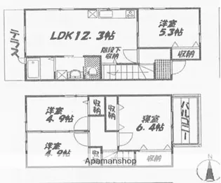 グロリアス原【A.号室】の間取り