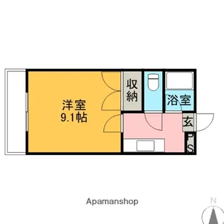 ベルトピア福岡【3階】の間取り