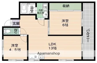 阿南ビル【302号室】の間取り