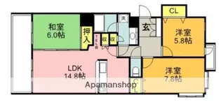 藤和藤崎ホームズ【302号室】の間取り