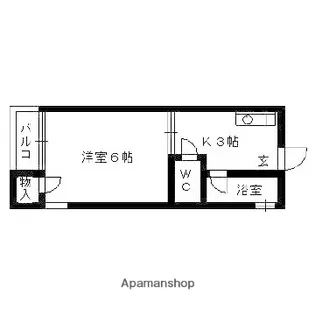 ラガール室見 A棟【2階】の間取り