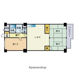 藤和城西コーポ【612号室】の間取り