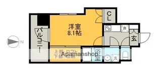 アクタス大手門Ⅱ【401号室】の間取り