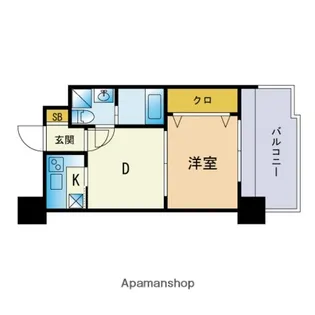 エステートモア大手門【707号室】の間取り