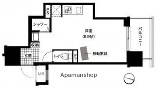 レジディア西新【315.号室】の間取り