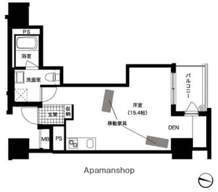 レジディア西新【6階】の間取り