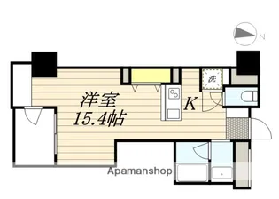 レジディア西新【4階】の間取り