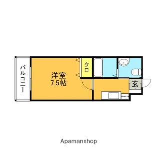 クウィーンズ昭代【101号室】の間取り