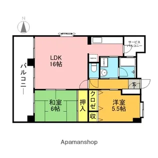 プレッソ姪浜【306号室】の間取り