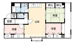 ロワールマンション高取【804号室】の間取り