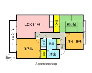 サンビレッジ大野【C203号室】の間取り