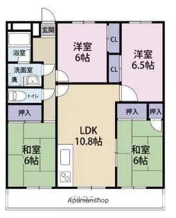 シード室見川【1階】の間取り