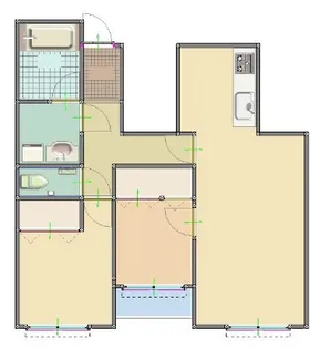 ネクサスシーサイド百道 3号棟【4階】の間取り