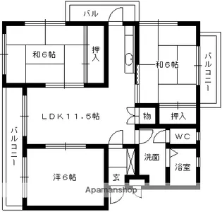レジデンス飯倉【4階】の間取り