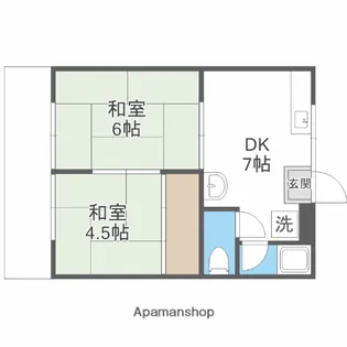 セキスイコーポ室見【105号室】の間取り