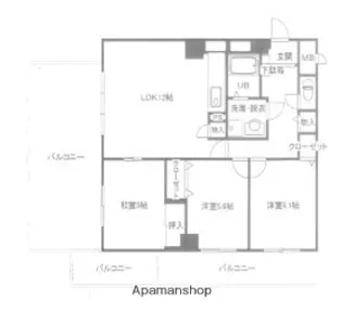 テングッド祖原【503号室】の間取り