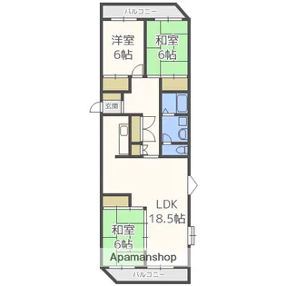 ふよう小戸ハイツ【3階】の間取り
