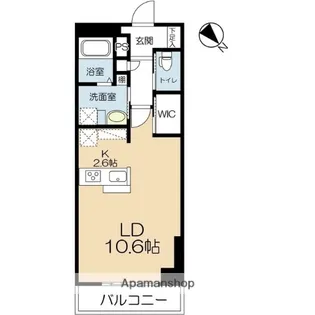 ラクレイス西新レジデンシャルタワー【24階】の間取り