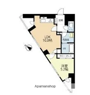 ラクレイス西新レジデンシャルタワー【18階】の間取り