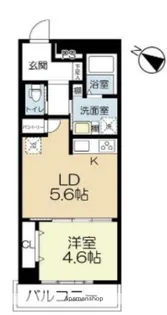 ラクレイス西新レジデンシャルタワー【15階】の間取り