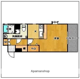 ピュアドーム大濠フローレシア【406号室】の間取り