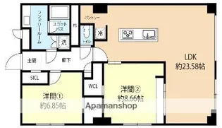 大手門コーポ【9階】の間取り