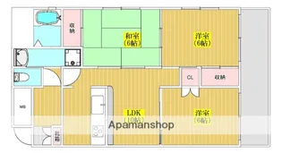 ハッピーエステート野芥【201号室】の間取り