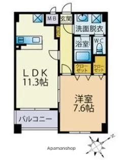 LA・RIVIERE M【3階】の間取り