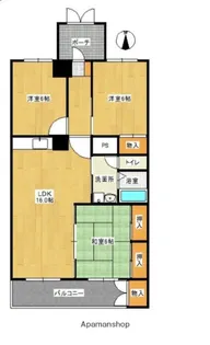 館エレガンス室見【2階】の間取り