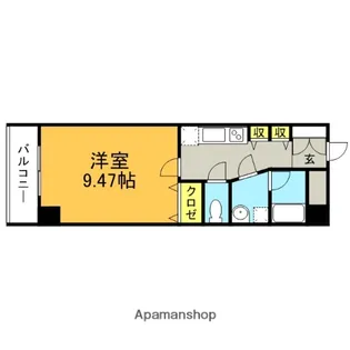 サンフローラ西新【2階】の間取り