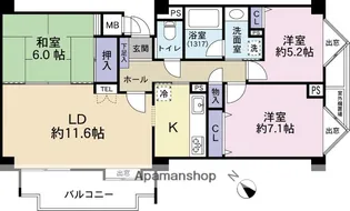ソピアグランテージ藤崎【5階】の間取り