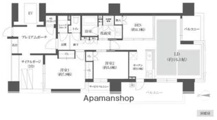 グランドメゾン大濠公園2020【401.号室】の間取り