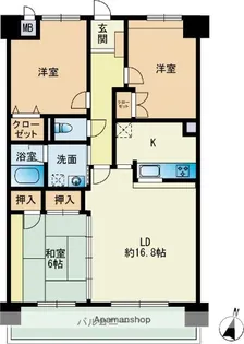ホワイティ西新Ⅱ【4階】の間取り