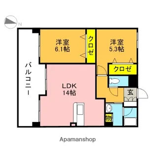 サンパーク石丸【2階】の間取り