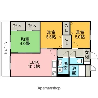 3LDKの間取り画像