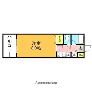 ロマネスク西新第5【1206号室】の間取り
