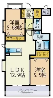 メゾン・ド・カンパーニュ【101号室】の間取り